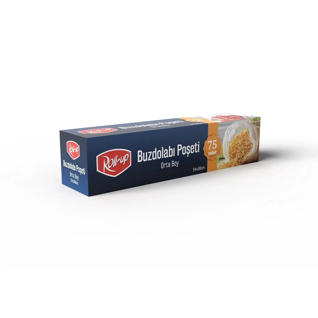 Roll-Up Orta Boy Buzdolabı Poşeti 24*38 cm 75 Adet