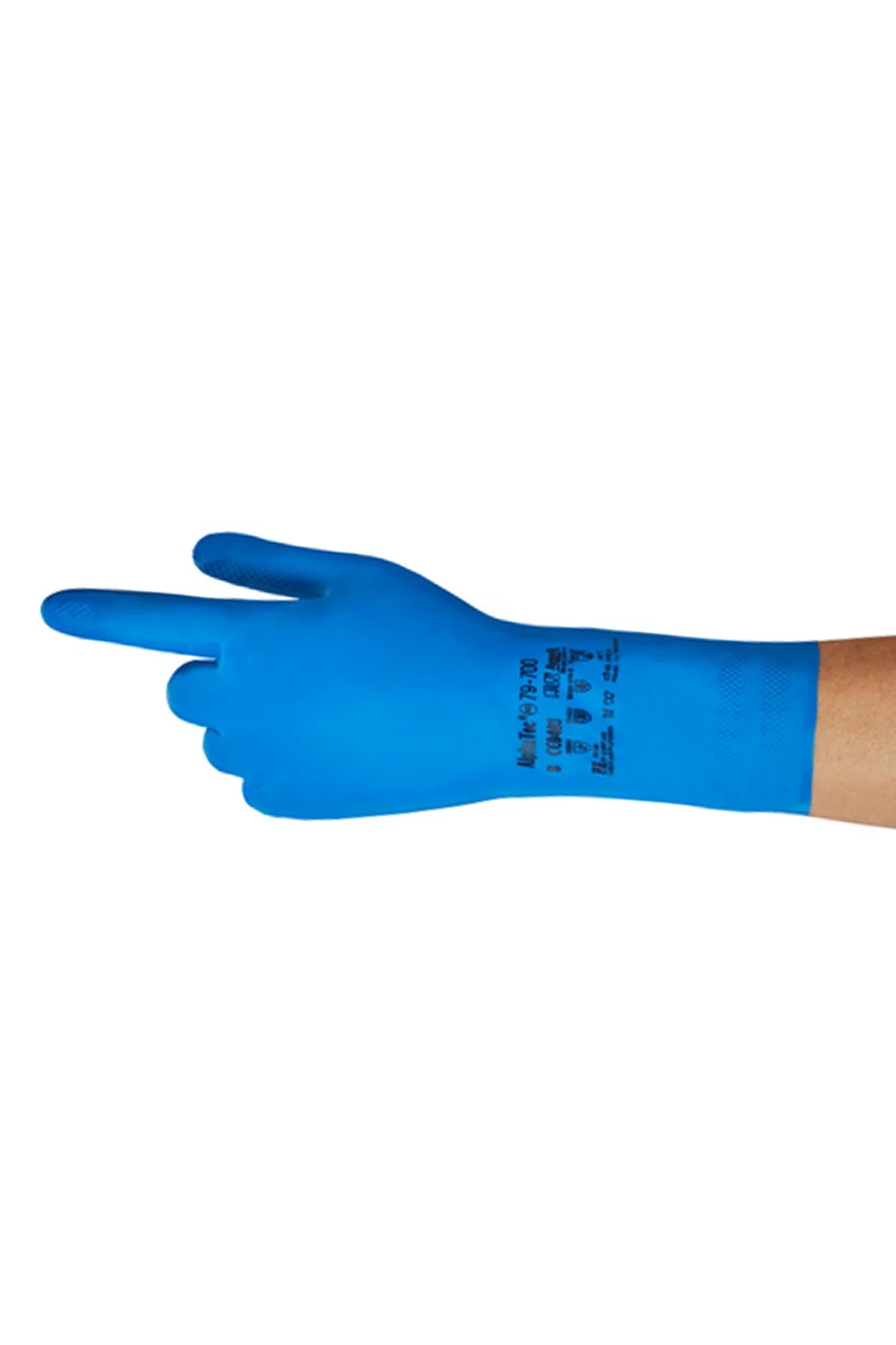 Ansell- VIRTEX® 79-700 Mavi Nitril Kimyasal ve Sıvı Korumalı İş Eldiveni 1 Çift (10 Beden / XL)