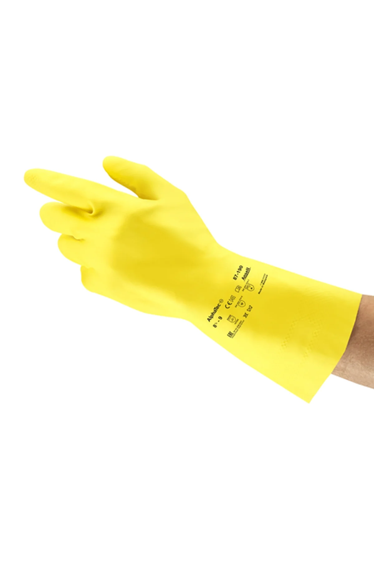 Ansell- ALPHATEC® 87-190 Kimyasal ve Sıvı Korumalı İş Eldiveni 1 Çift (9 Beden / L)