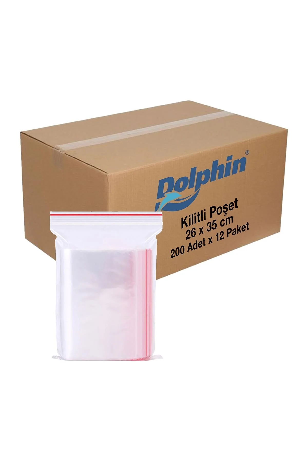 Dolphin Kilitli Poşet 26x35cm 200 Adet x 12 Paket-Koli
