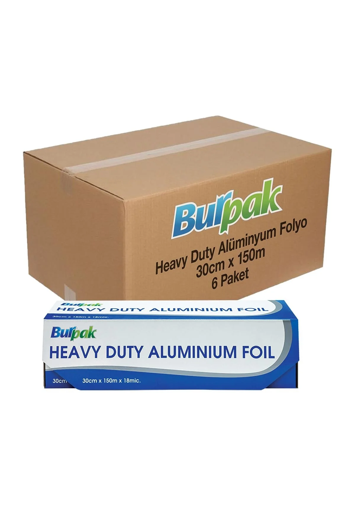 Burpak Heavy Duty Alüminyum Folyo 30cm x 150m 6 Adet (Koli)