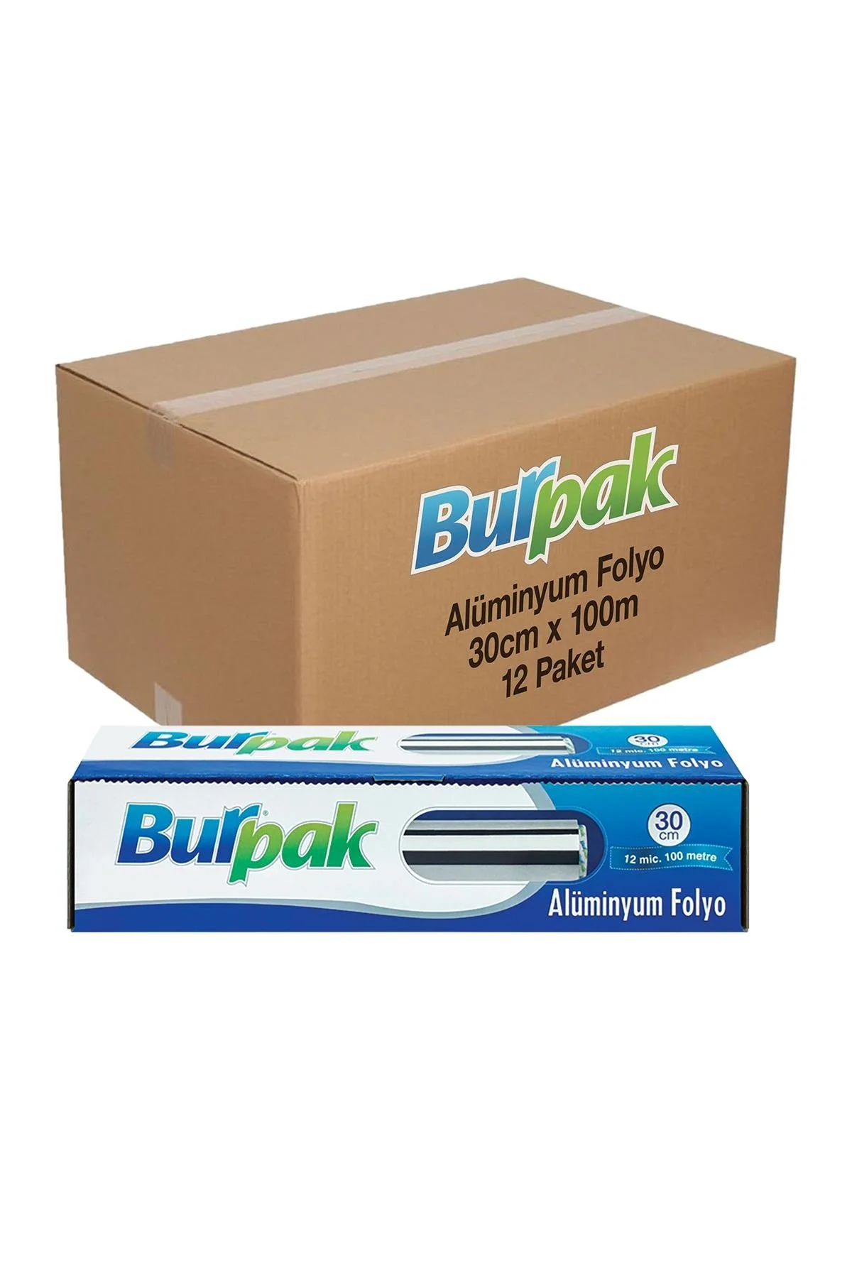 Burpak Alüminyum Folyo 30cm x 100 m 12mic 12 Adet Koli
