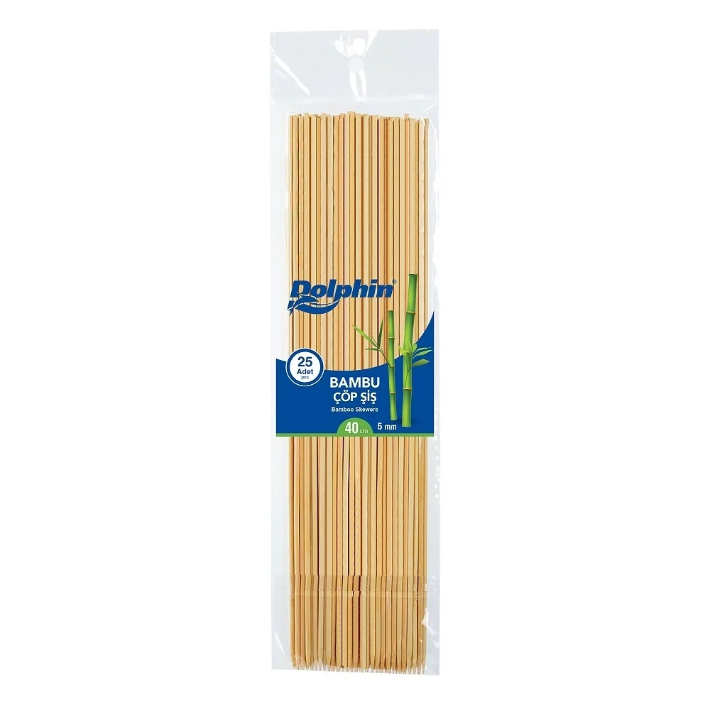 Dolphin Bambu Çöp Şiş 40cm x 5mm 25 Adet