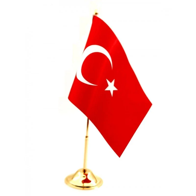 Gold Tekli Türk Masa Bayrağı