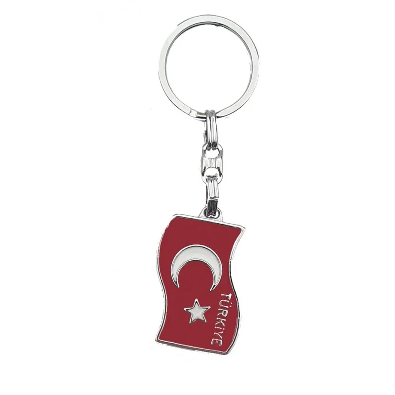 Dalgalı Bayrak Anahtarlık