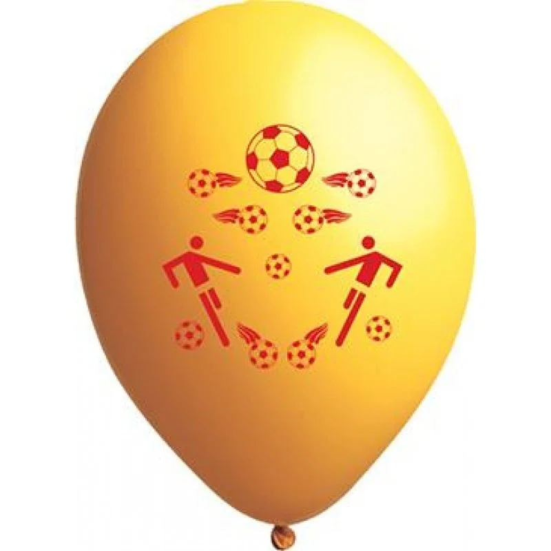 Sarı Kırmızı resimli balon modelleri. Süsleme için veya çocukları sevindirmek için sarı-kırmızı  balon.