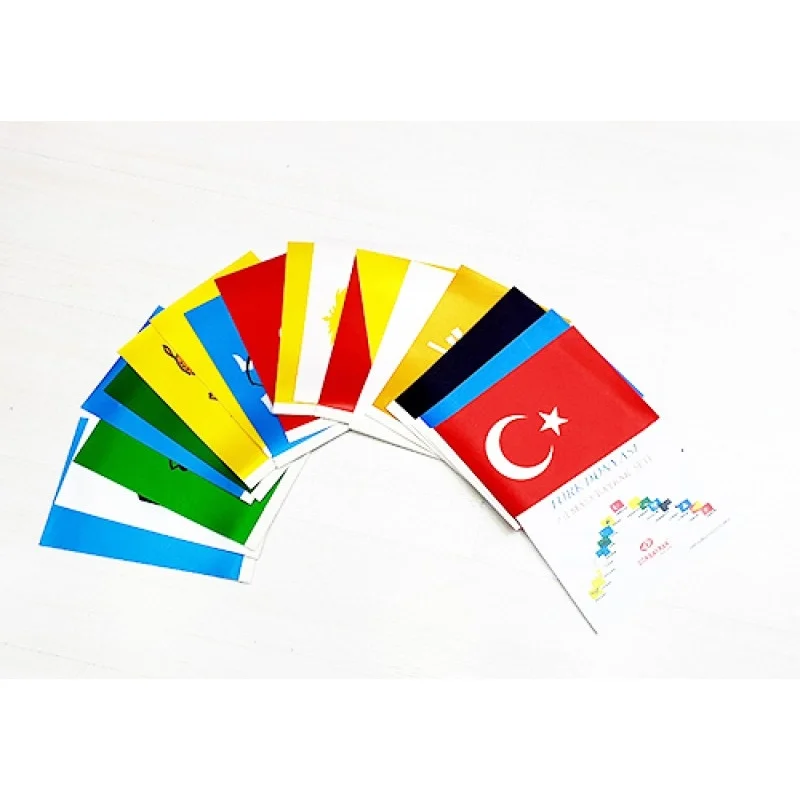 Eski Türk Devletleri Masa Bayrak Seti ( 17'li )