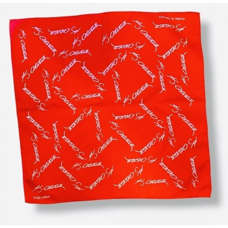 Ataturk İmzalı Kırmızı Bandana 55x55 cm