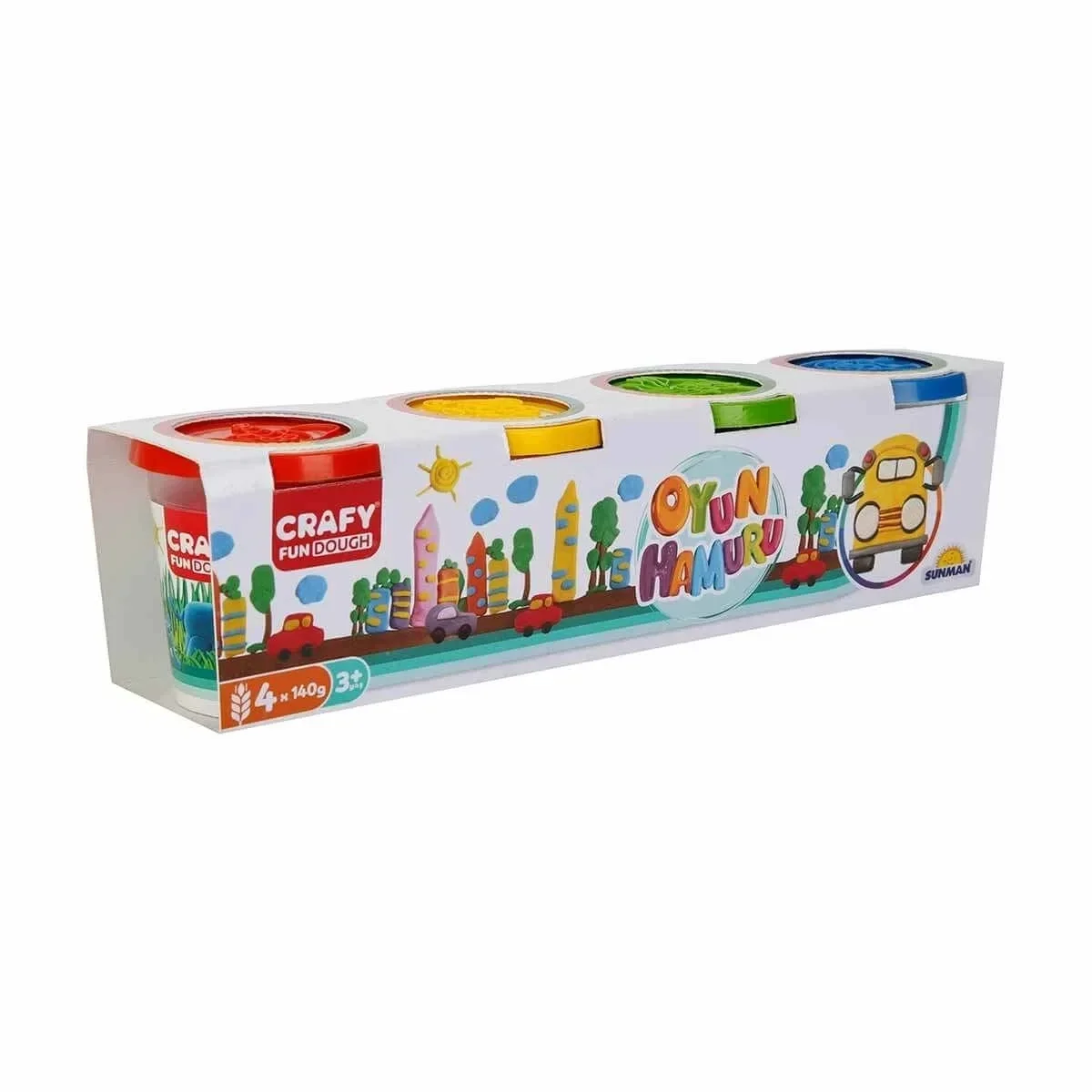 Crafy 4'lü Oyun Hamuru 520 Gr.