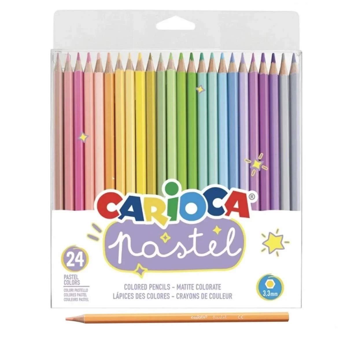 Carioca Pastel Renkli Kuru Boya Kalemi 24'lü