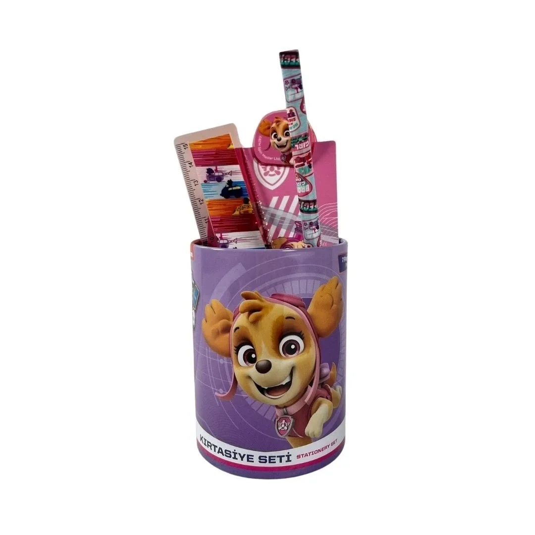 Paw Patrol Metal Kalemlikli 7 Parça Kırtasiye Seti