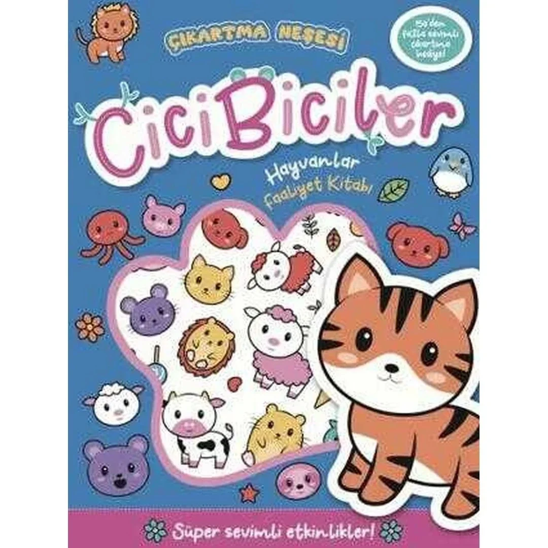 Çıkartma Neşesi Cicibiciler Hayvanlar Faaliyet Kitabı