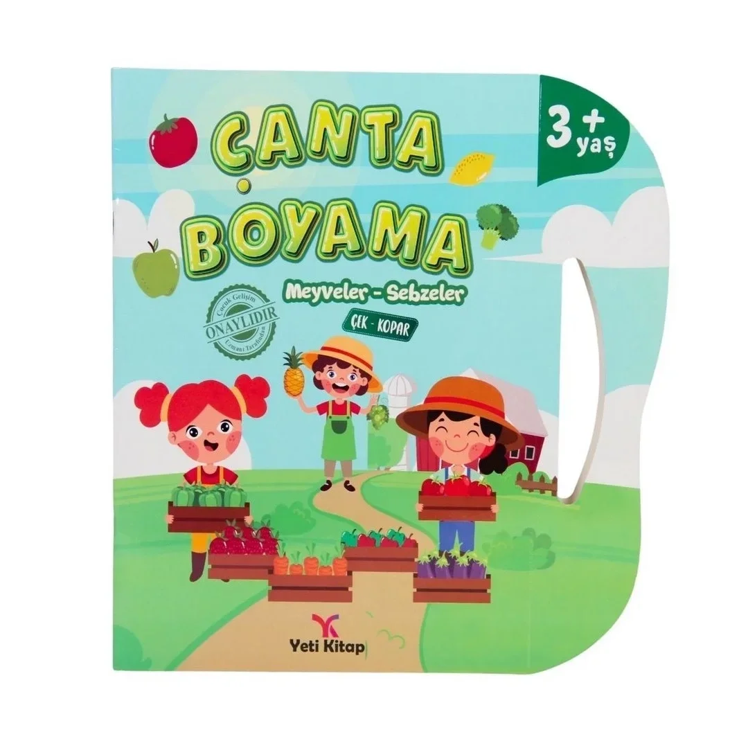 Çanta Kitap Boyama Kitabı Meyve ve Sebzeler