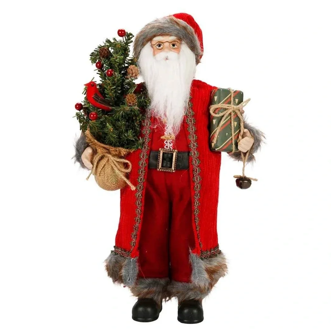 Gözlüklü Noel Baba Dekoratif Biblo 47 cm