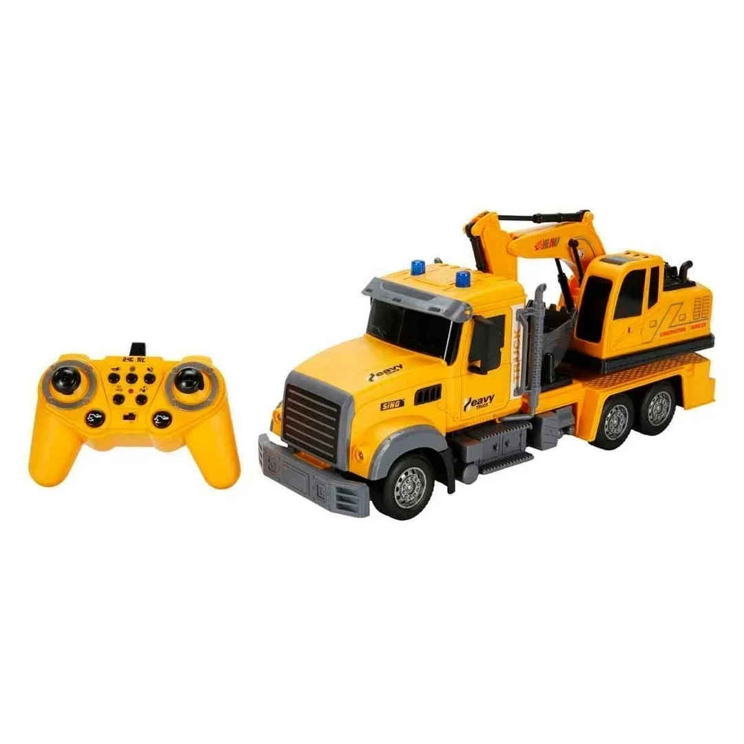 1:12 Sesli ve Işıklı USB Şarjlı Uzaktan Kumandalı İş Makinesi 35 cm