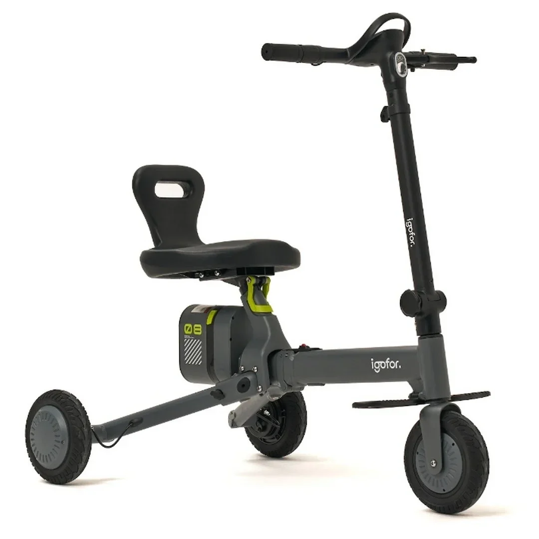 Igofor 3 Tekerlekli Katlanabilir Elektrikli Oturulabilir Scooter Gri EM301-G