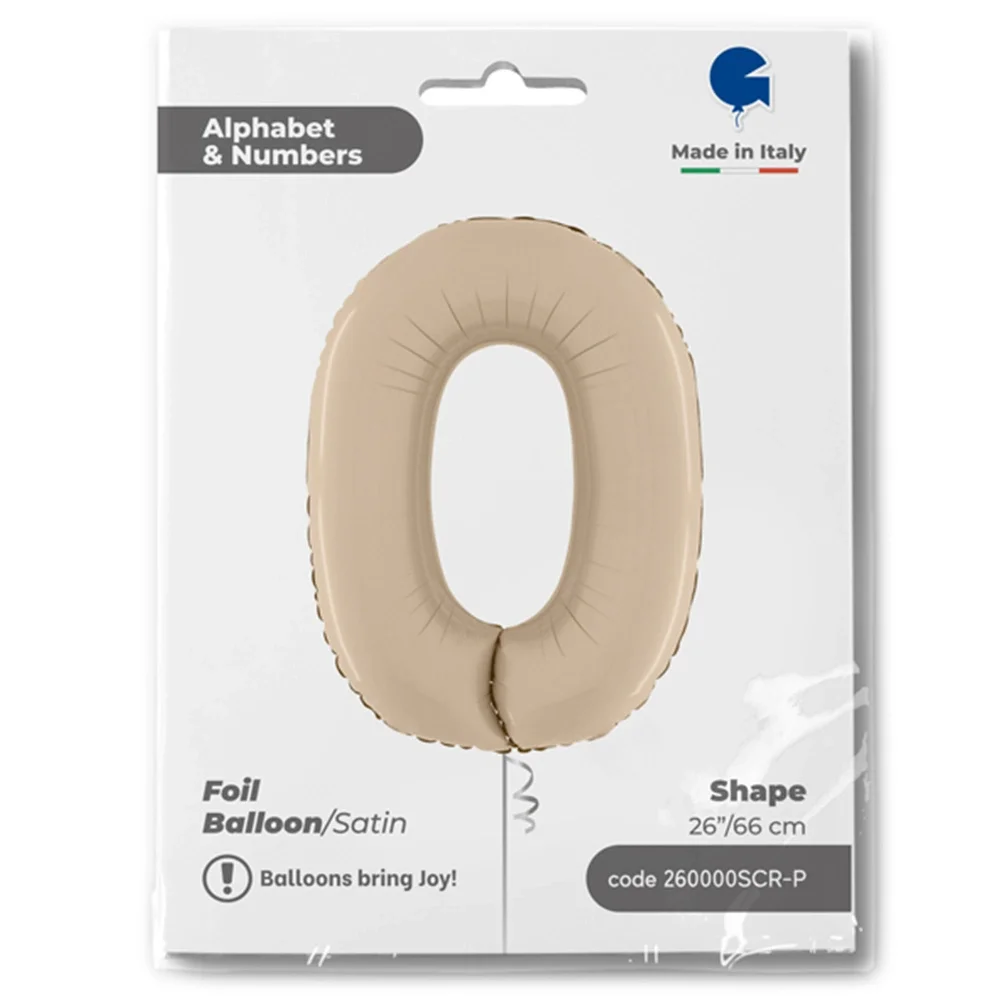 0 Rakam Grabo Satin Cream Folyo Balon 26"