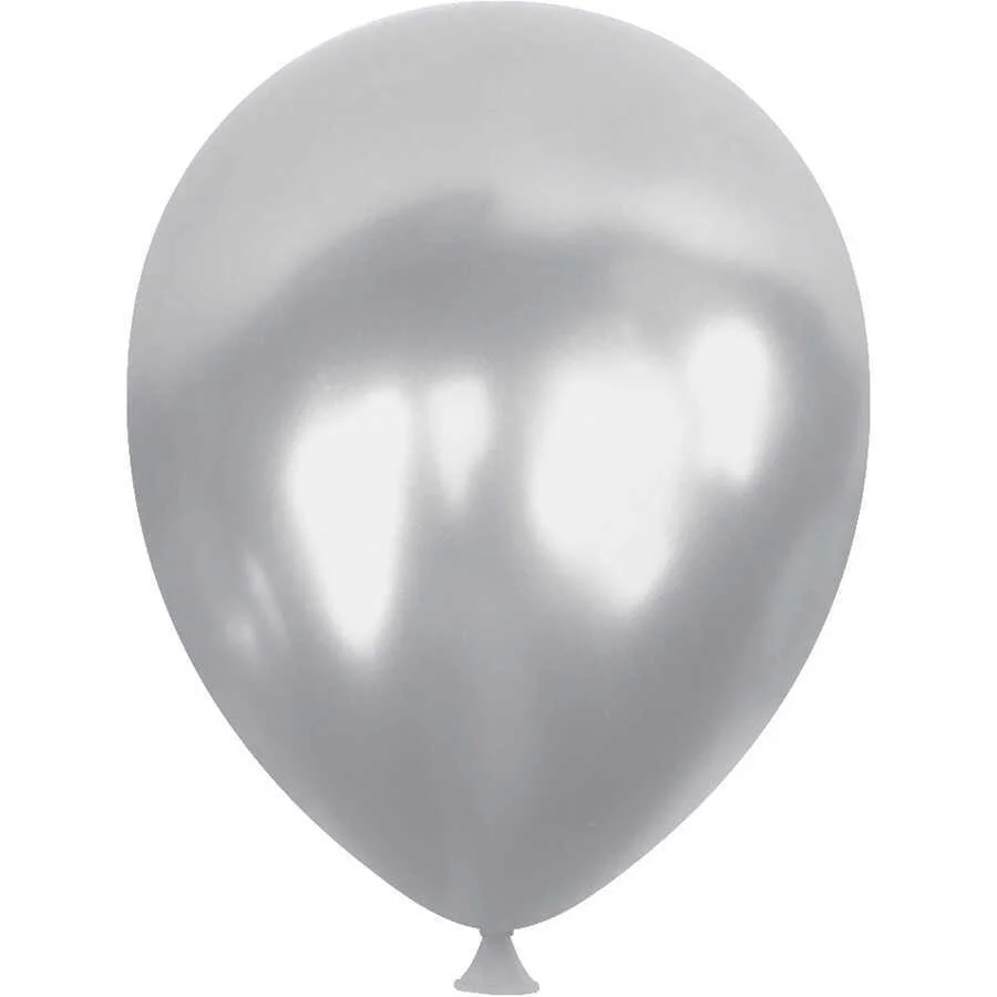 Gümüş Metalik Balon 5"