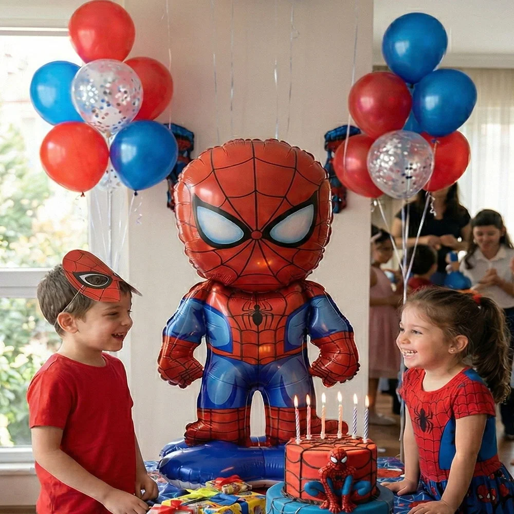 Süper Kahramanlar Şekilli Folyo Balon - Spiderman / Captain America