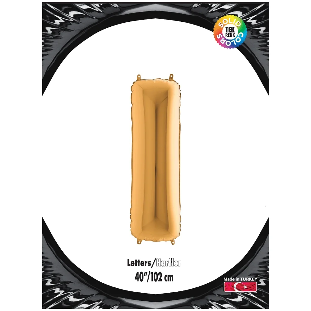 I Harf Altın Folyo Balon 40"