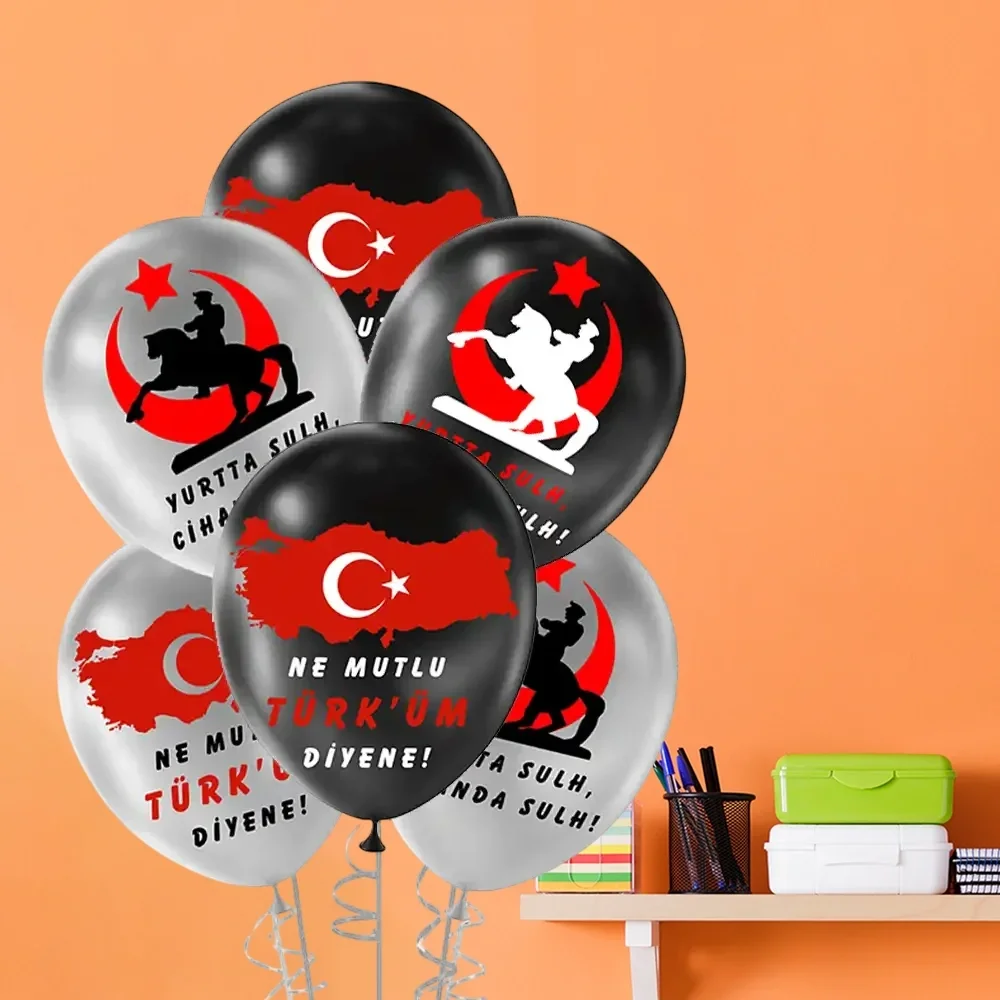 Ne Mutlu TÜRK'ÜM Diyene Baskılı Metalik Balon 12"