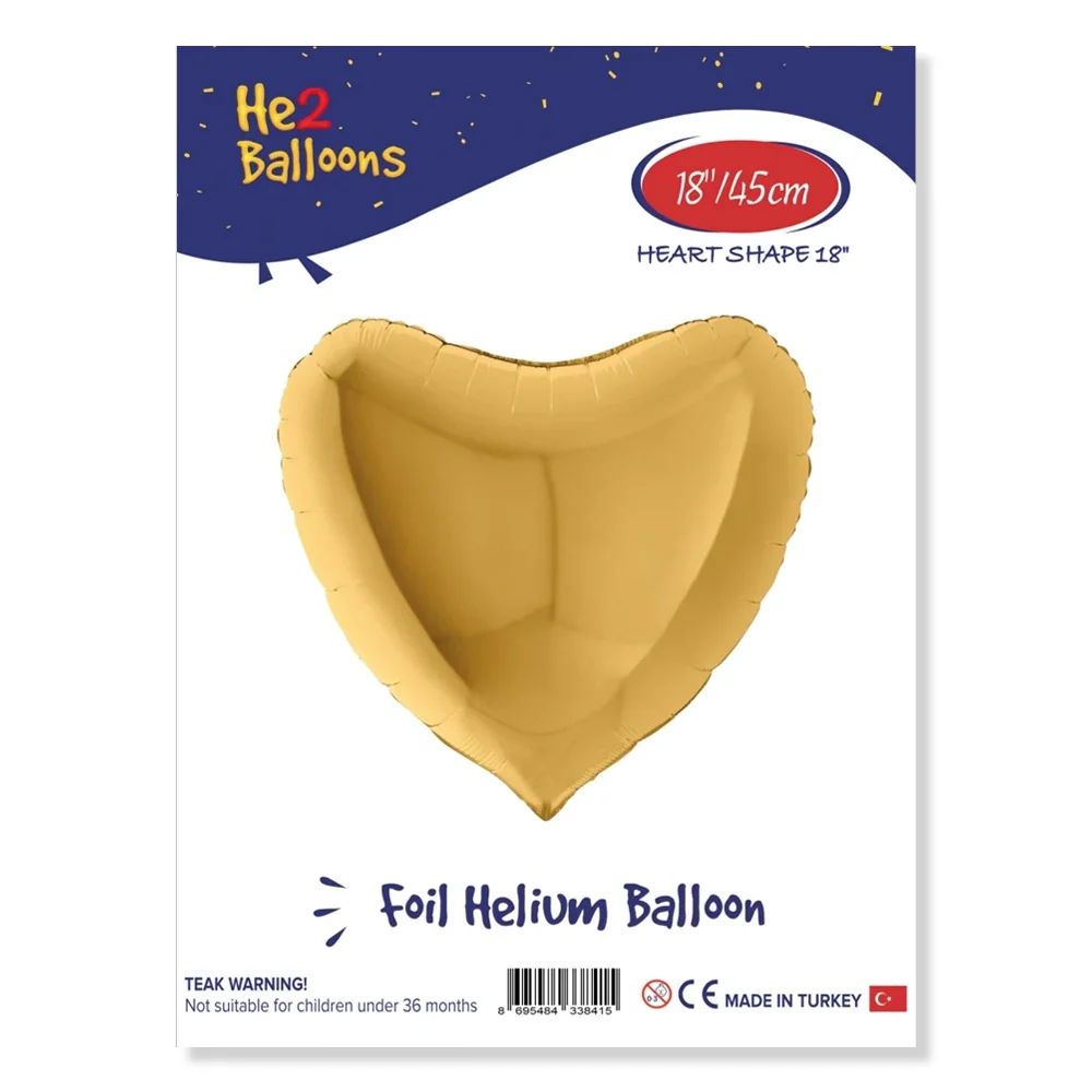 Altın Kalp Folyo Balon 18"