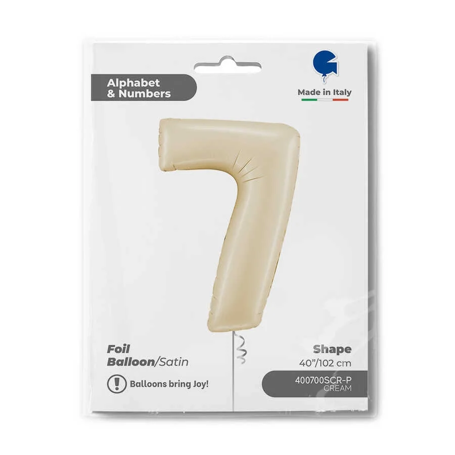 7 Rakam Grabo Satin Cream Folyo Balon 26"