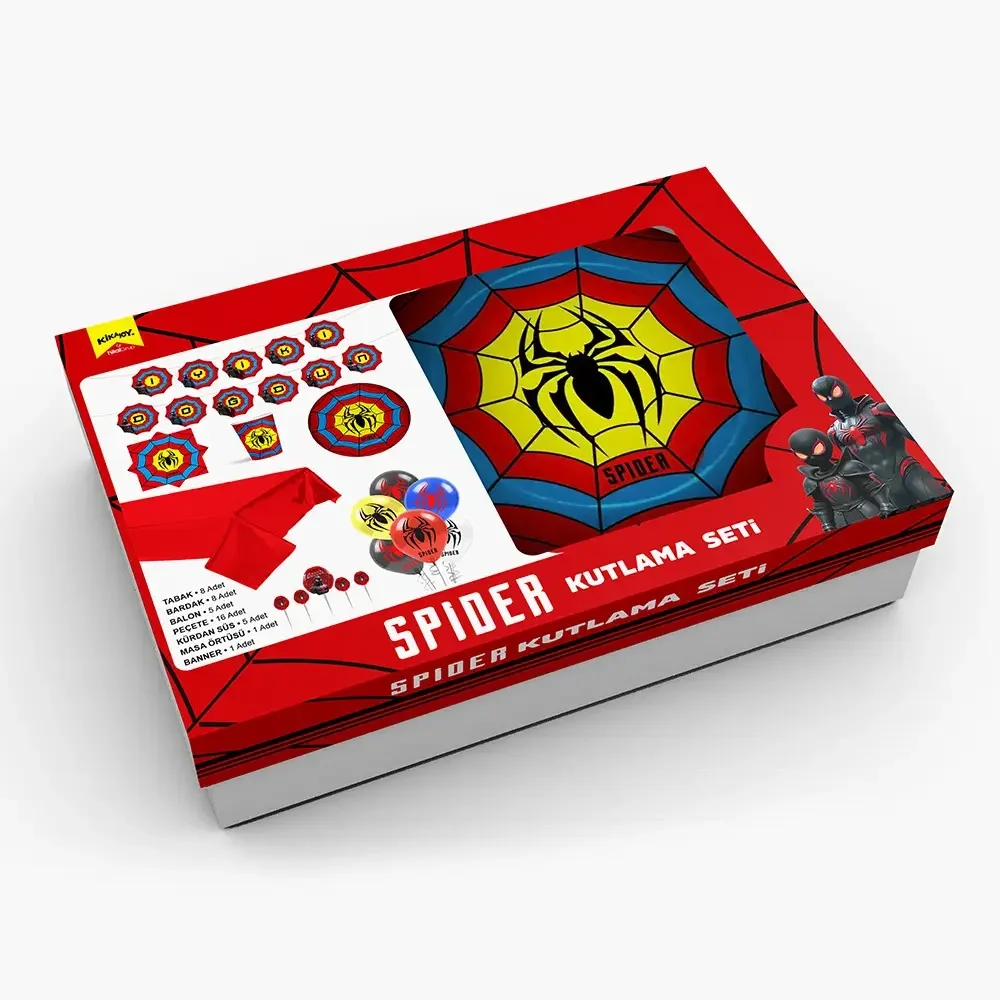 Doğum Günü Kutlama Seti -Spider-